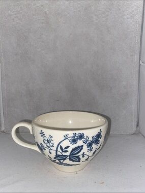 Japan Blue Floral Ceramic Teacup